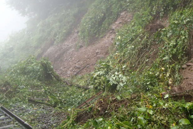 小海線 甲斐大泉～清里間 降雨災害復旧 工事前